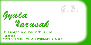 gyula marusak business card